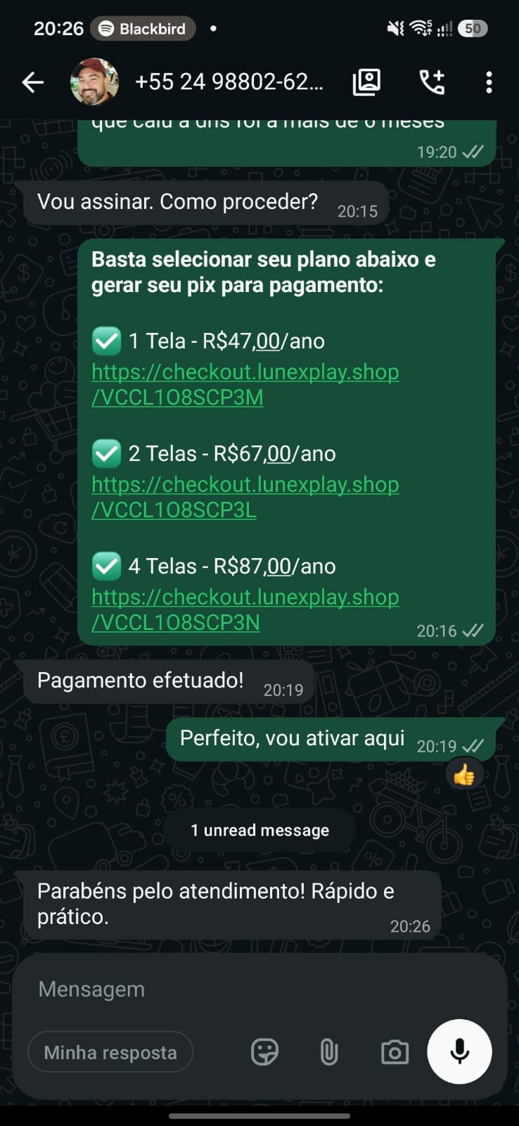 Feedback de cliente ELITECINE